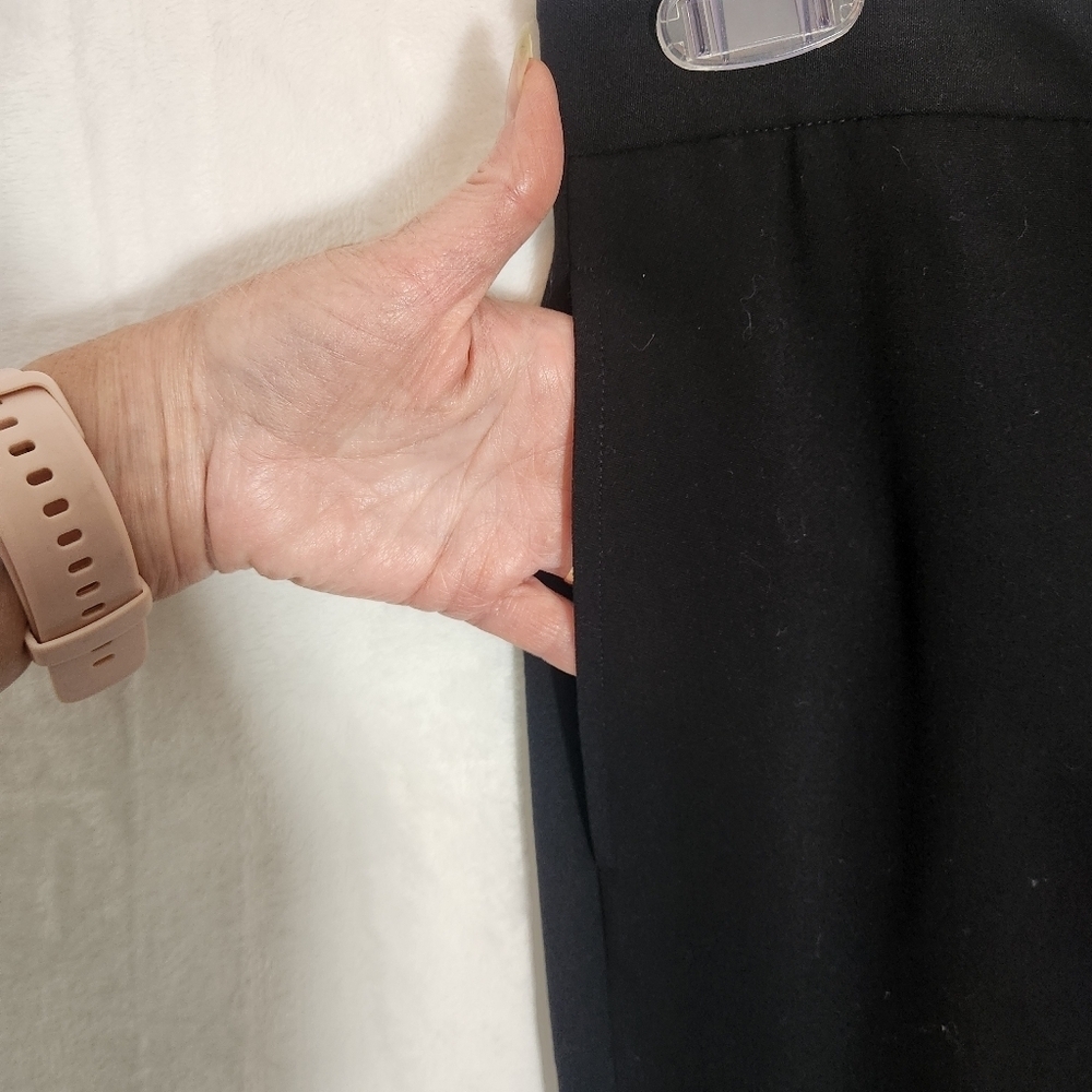 Dkny Black Midi Pencil Skirt high waistline Petite Size 10P Vintage - Picture 7 of 9